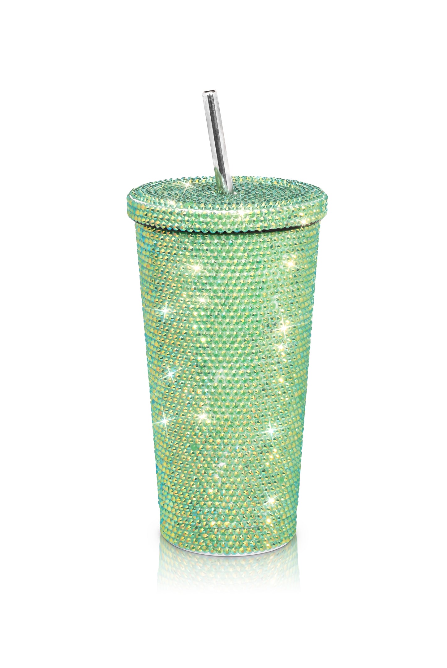 Green rhinestone cup